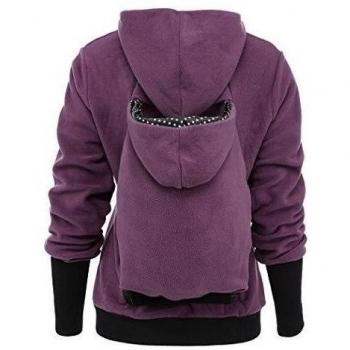 MIOIM® Mamà Ropa del Embarazada Sudadera con Cremallera Grueso y Suave Bolsillo Sudadera con Capucha Portador de Bebé Canguro Tops Sudaderas