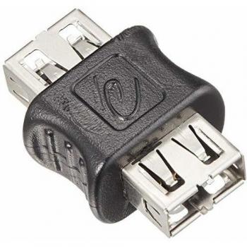 Adaptador Dual USB 2.0-A a USB 2.0-A Negro y Plata
