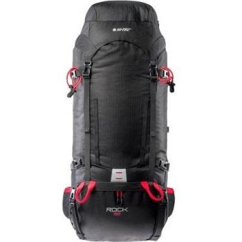 Mochila de Senderismo Hi-Tec Rock 65L, capacidad de 65 litros, diseño ergonómico, múltiples compartimentos, sistema de suspensión ajustable, tejido resistente al agua y a la abrasión, correas acolchadas