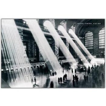 Panel Decorativo de Ciudad Estación Central - Listo para Colgar, 90x60 cm