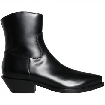 Dolce & Gabbana Black Leather Ankle Boots Booties Shoes - EU37/US6.5, UK4, US7