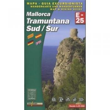 Tramuntana Sud, mapa excursionista. Escala 1:25.000. Español, Català, English, Deustch. Alpina editorial.