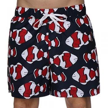 Tommy Hilfiger Fish Print Medium Drawstring Bañador Tango Red