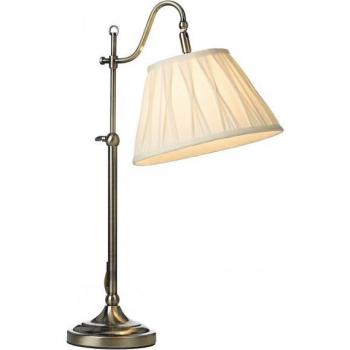 Lámpara de mesa Suffolk Sobremesa Latón envejecido 1 bombilla 60cm con pantalla SUF1033, diseño Rise & Fall, acabado en latón antiguo