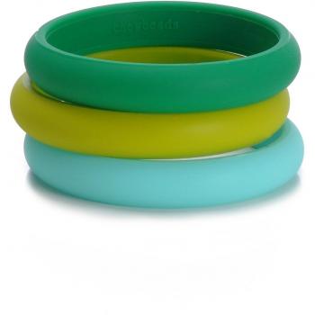 Chebweads - Mordedor Brazalete Chewbeads Triple Charles verde esmeralda