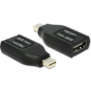 DeLock Convertidor Mini Displayport a HDMI Color Negro