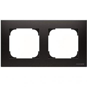 Niessen 8572 Marco 2 Ventanas NS, Negro Soft