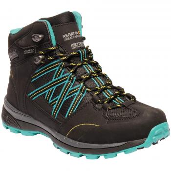 Regatta Ldy Samaris MD II, Botas de Senderismo para Mujer, Negro