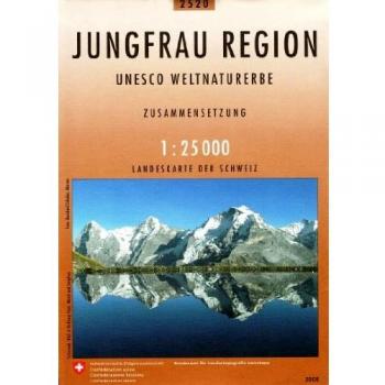 Mapa Excursionista y Topográfico 2520 Región Jungfrau - Patrimonio de la Humanidad UNESCO 1:25.000