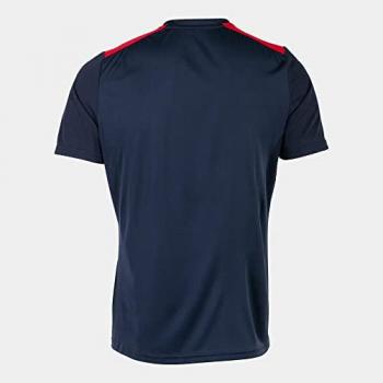 Camiseta de Manga Corta Joma Championship VII para Hombre en Color Marino Rojo