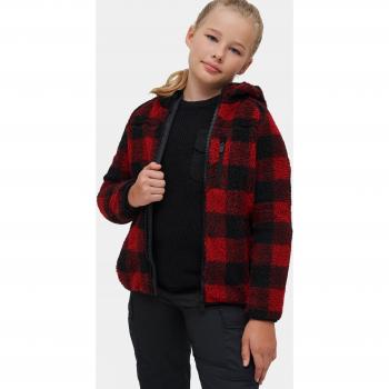 Brandit Kids Hooded Fleece Jacket Red/Black 134/140