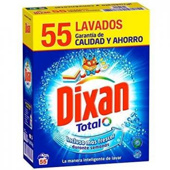 Dixan Detergente Polvo Total para Lavadora - 55 Lavados