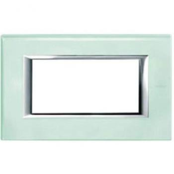 Placa Axolute 4 Módulos Vidrio Kristall HA4804VKA - Bticino