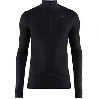 Craft Hombre fuseknit Comfort Zip M L Base Layer, Black, L