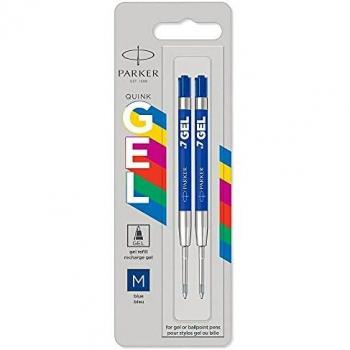 Parker Recambio Jotter Punta Media Gel Azul Blister -2u-