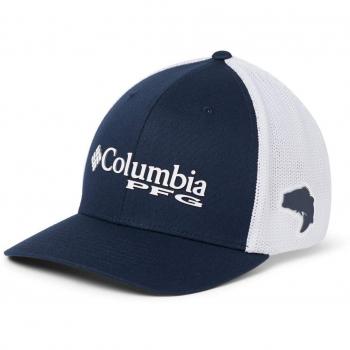 Columbia PFG Mesh Gorra Ajustada, Hombre, Azul