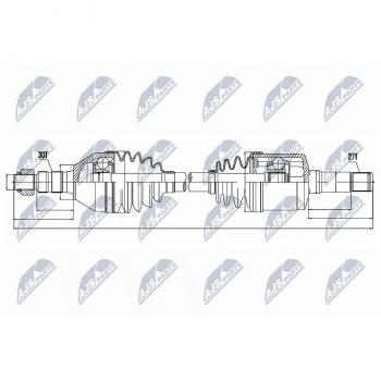 Árbol de transmisión NTY NPW-PL-034 con características de alta resistencia y durabilidad