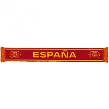 Bufanda de España de Fútbol 24 RFEF roja, RFEF Bufanda 140x20cm, Bufanda con Escudo Selección Española, Bufanda Partido de Fútbol, Bufanda Telar para Adultos y Ni