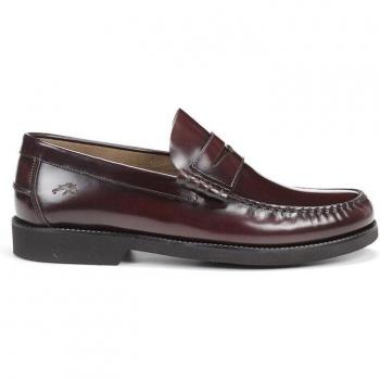 Zapatos Mocasines Fluchos Stamford F0047 para Hombre en Piel Color Burdeos
