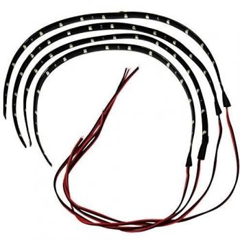 PsmGoods Nueva 4 x 30cm de coches a prueba de agua Luz de tira 15 1210 SMD tira flexible de luz de lámpara LED DC 12V