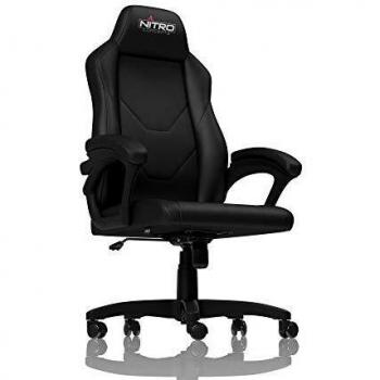 Silla Gaming Nitro Concepts C100 Negra con Asiento Acolchado de Piel Sintética PU
