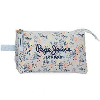 Estuche Pepe Jeans Malila Tres Compartimentos, 22x12x5 cm