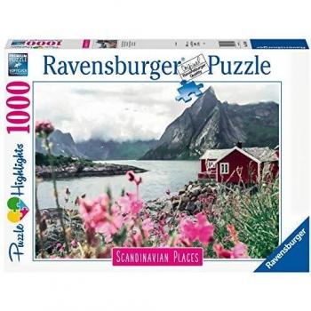 Ravensburger Puzzle 1000 Piezas, Lofoten - Noruega, Scandinavian Places, Puzzle para Adultos, Puzzles Paisajes Adultos, Rompecabezas Ravensburger de Alta Calidad