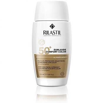 Rilastil Sunlaude Comfort - Ultrafluido Facial Y Protección Solar Spf +, Con Color, 50 Mililitro