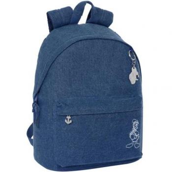 Mochila para portátil 14,1 Donald Duck con diseño denim y medidas 31x41x16cm