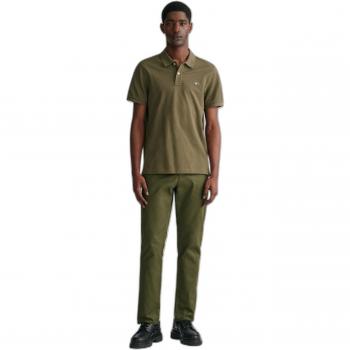GANT Mens Regular Fit Short Sleeve Shield Logo Pique Polo - Racing Green - XL