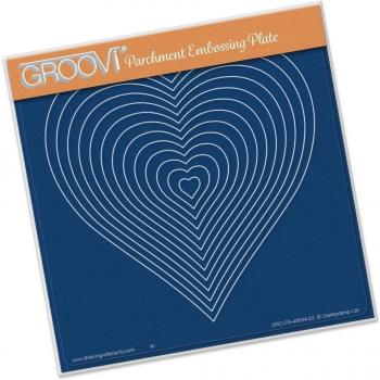 Groovi claritystamps Gabarit tracage del pergamino C & # x153; urs entrelazados Groovi 15 x 15 cm)
