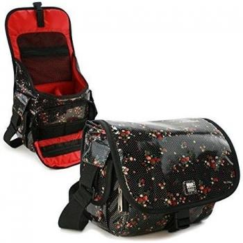 Rockabetty DSLR / Camera digital bolsa hipster de hule - Negro -