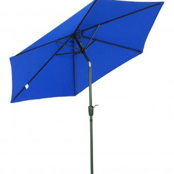Sombrilla Parasol Reclinable de Jardín con Manivela y Protector UV 2.7x2.35m Aluminio