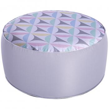 Ldk Garden Puf Hinchable Multicolor de poliéster Impermeable para Exteriores 55x25 cm
