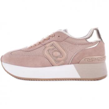 Liu Jo Dreamy 02 Women's Pink Suede Mesh Sneakers with Platform