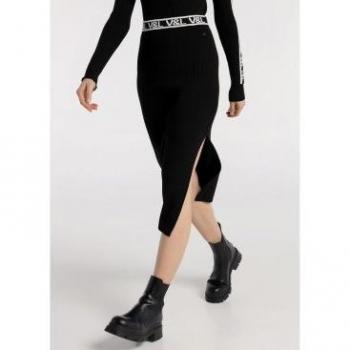 Falda midi negra Victorio & Lucchino - Elegancia y estilo para mujer