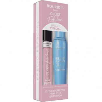 Bourjois Gloss Fabuleux + Volume Glamour Waterproof Mascara Set de Maquillaje para Labios y Pestañas