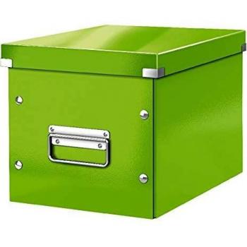 Caja de almacenamiento Leitz Click & Store Wow Cube Formato M color verde