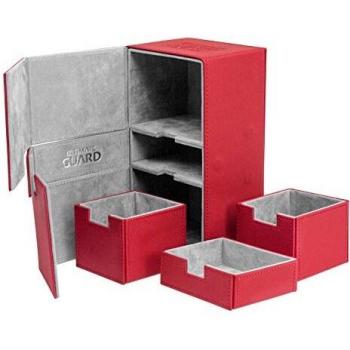 Ultimate Guard Twin Flip´n´Tray Deck Case 200+ Caja de Cartas Tamaño Estándar XenoSkin Rojo