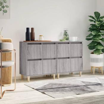 Aparador Sonoma Gris 60x35x70 cm Madera Multicapa 2 uds