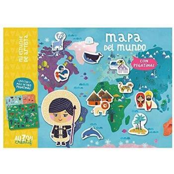Estuche artista: Mapa del mundo.