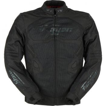 Chaqueta de Moto Furygan Atom Vented Evo Negra - Chaqueta textil de motocicleta perforada, color negro, talla L