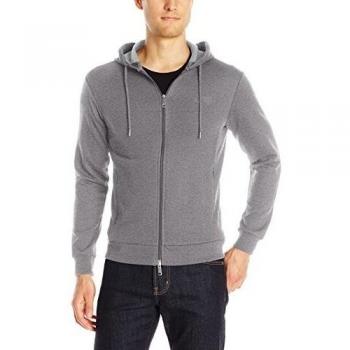 Armani Jeans Men's Gray Zip-Through Hoodie Sweatshirt, Size L
