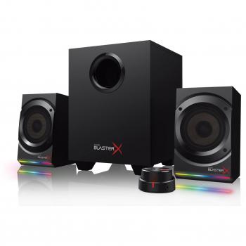 Creative Sound BlasterX Kratos S5 - Sistema de Altavoces de Juegos 2.1 con iluminación RGB Personalizable, Color Negro