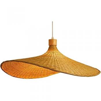 Lámpara Colgante de Mimbre LED Barcelona Bellas - Vintage E27 para Comedor, Cocina y Salón