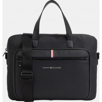 Tommy Hilfiger - Funda para portátil negra con cremallera y bolso para hombre modelo 11542
