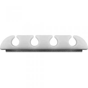 Organizador de Cables Autoadhesivo Goobay 4 Ranuras, Set de 2, Blanco