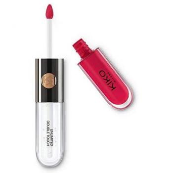 KIKO Milano Unlimited Double Touch 110 | Barra de labios líquida en 2 pasos, acabado luminoso. Hasta 12 horas de duración. Base de color no-transfer