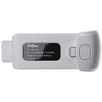 Batería de reemplazo Vhbw para Yuneec FCA105001, dron multicóptero cuadricóptero (1300 mAh, 11.1 V, polímero de litio)