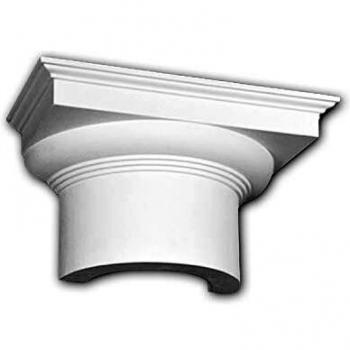 Capitel de Media Columna Dorica Blanco 115005 Elemento Decorativo Profhome